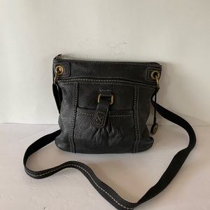 The Sak Black Leather Crossbody Purse